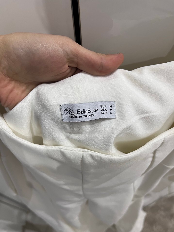 Uzun Beyaz Bohem Gelinlik - Görsel 2