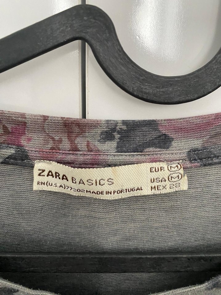 Çiçek Desenli Gri Kadın Sweatshirt - Görsel 3