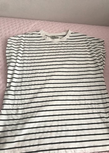 Çizgili Pamuklu Hamile Tişörtü - Görsel 2