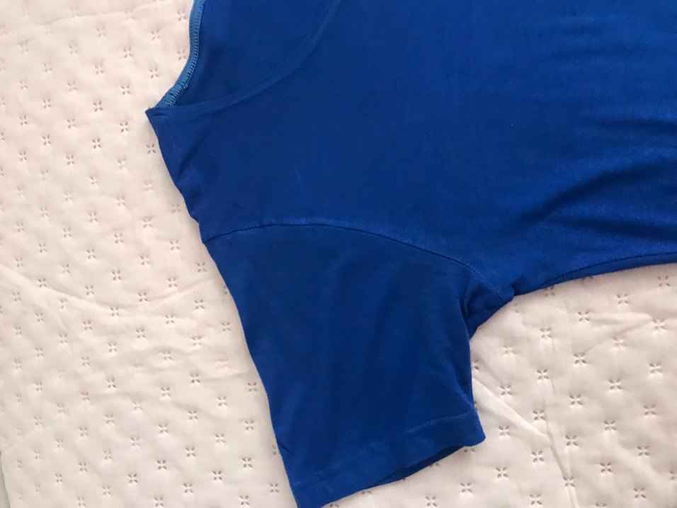 Mavi Kısa Kollu Hamile Tişörtü - Görsel 2