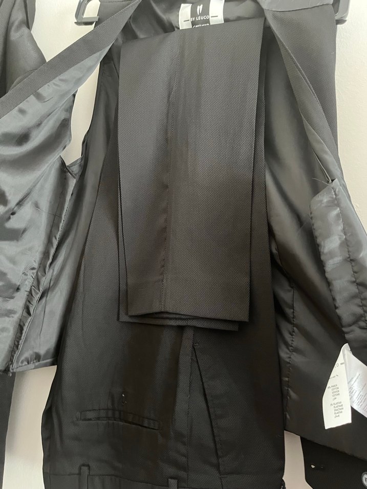 Erkek Siyah Düğmeli Regular Fit Takım Elbise - Görsel 3