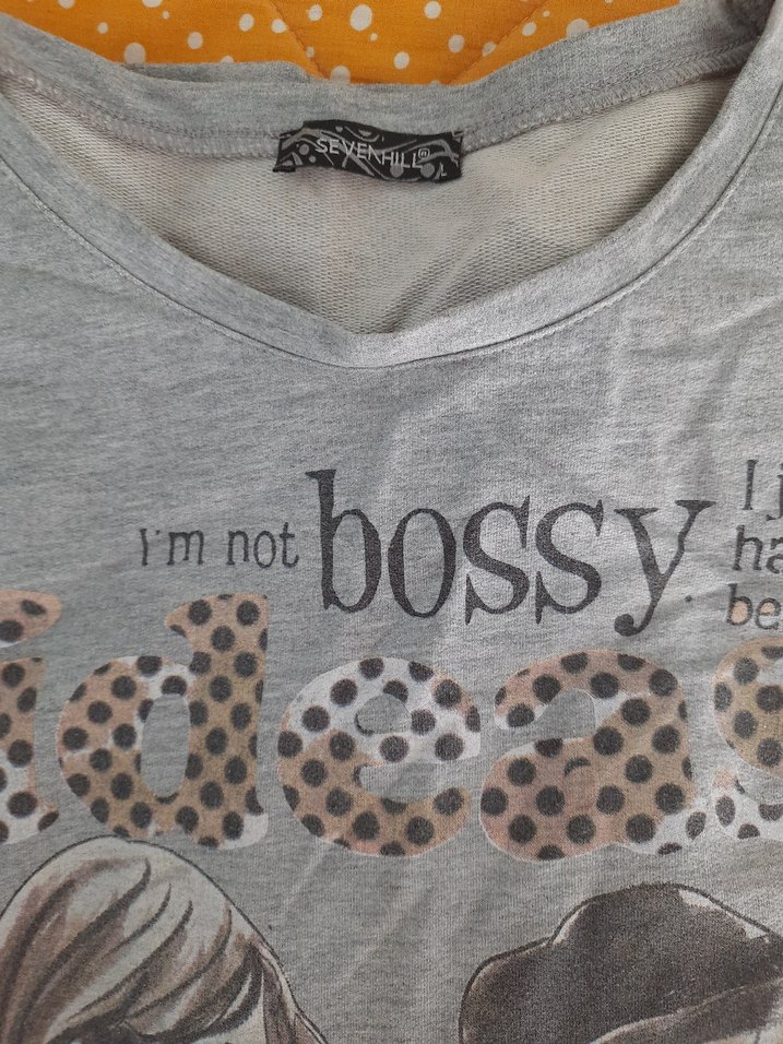 Kız Çocuk Gri Baskılı Sweatshirt - Görsel 2