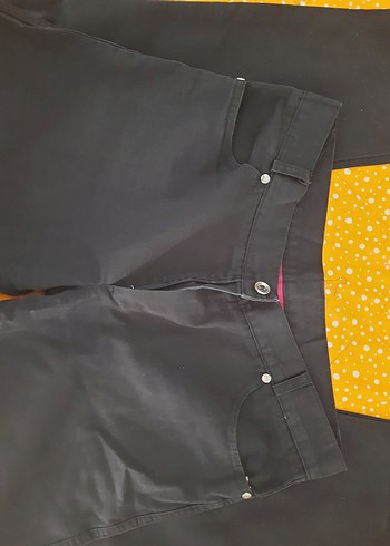 Düğmeli Siyah Kumaş Okul Pantolonu - Görsel 5