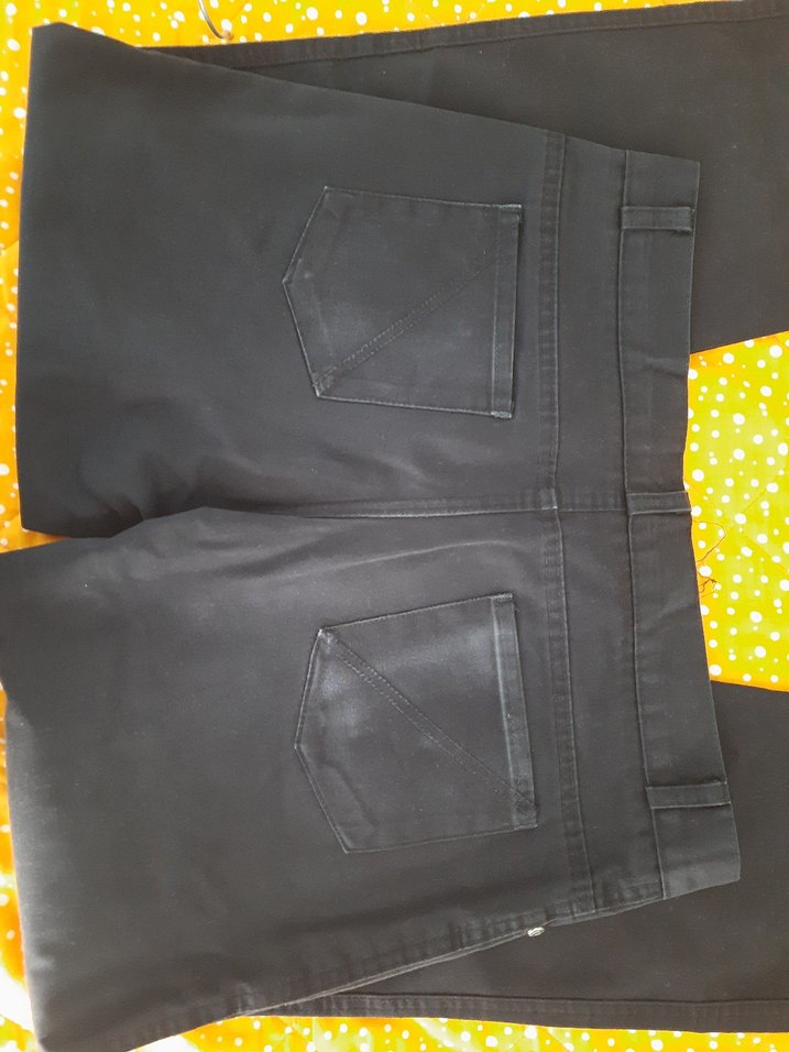 Düğmeli Siyah Kumaş Okul Pantolonu - Görsel 3