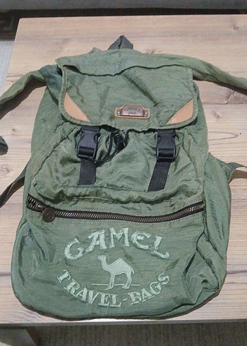 Kadın Camel Sırt Çantası - Fermuarlı, Baskılı