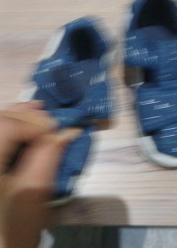 25 Beden mavi Renk Erkek Çocuk Lacivert Cırt Cırtlı Terlik