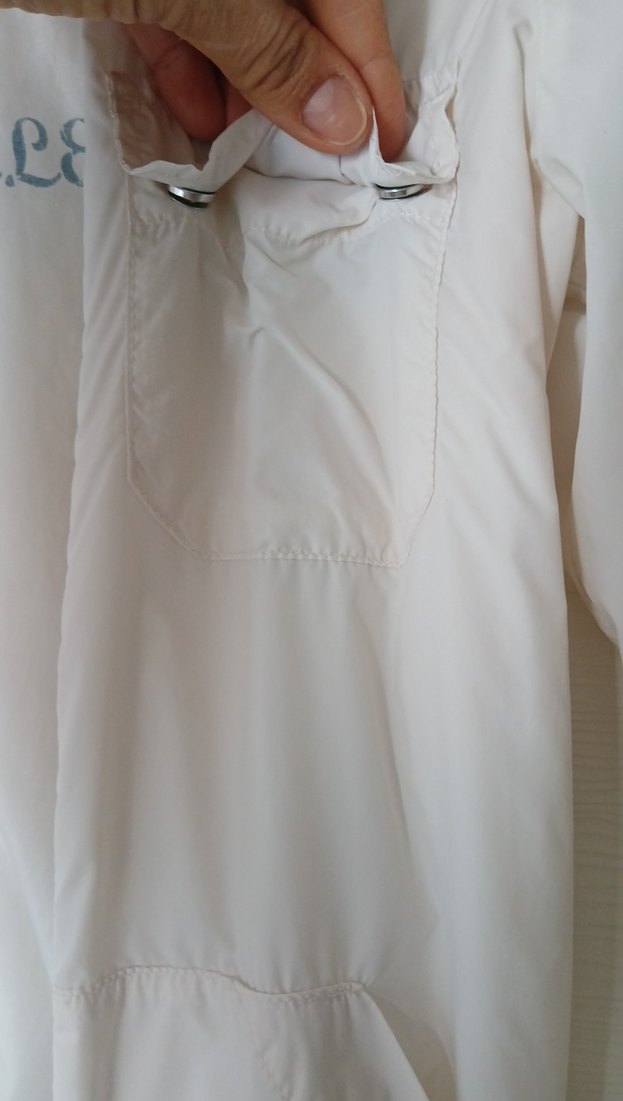 Beyaz Fermuarlı Uzun Kollu Kadın yağmurluk - Görsel 4