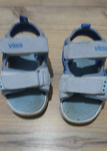 Vicco Vicco Erkek Çocuk Gri Mavi Cırtlı Sandalet