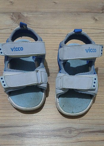 Vicco Erkek Çocuk Gri Mavi Cırtlı Sandalet