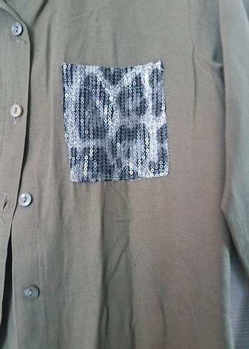 Batik Düğmeli Uzun Kollu Kadın Keten Gömlek