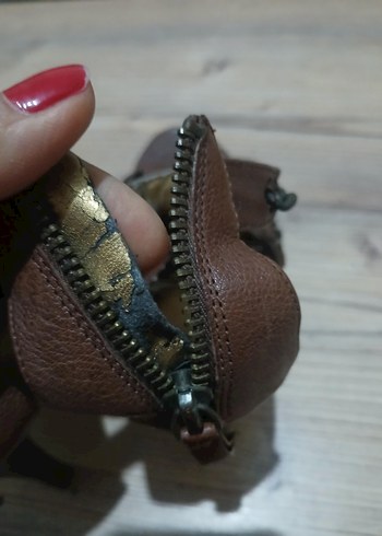 Bohem Tarzı Kahverengi Deri Platform topuklu - Görsel 7