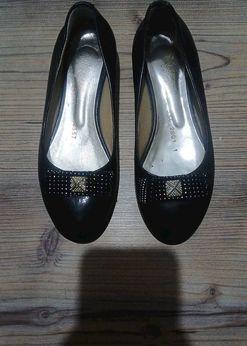 Klasik Tokalı Parlak Siyah çocuk Babet - Görsel 2