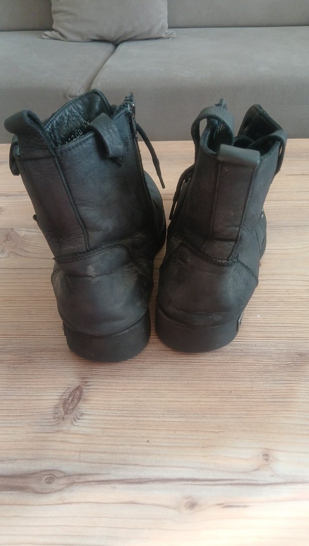 Siyah Deri Erkek Goth Botları - Görsel 4