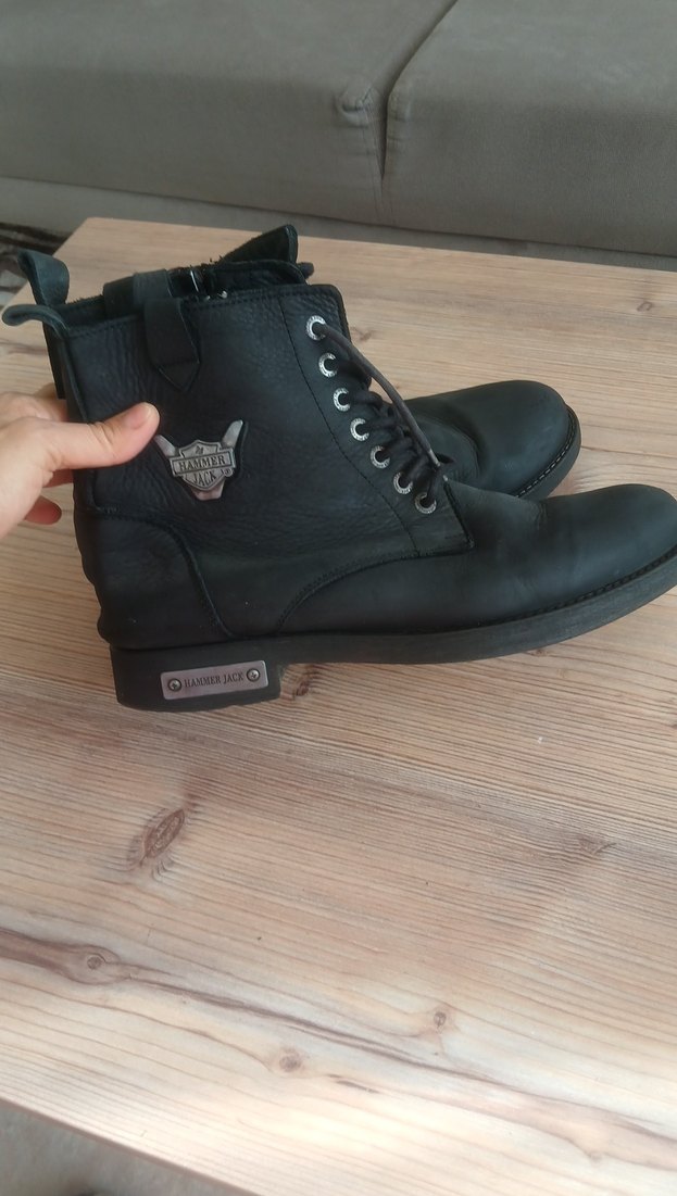 Siyah Deri Erkek Goth Botları - Görsel 5