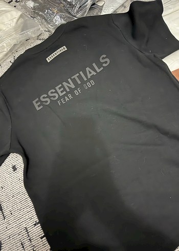 Siyah Essentials Baskılı Erkek Tişört - Görsel 2