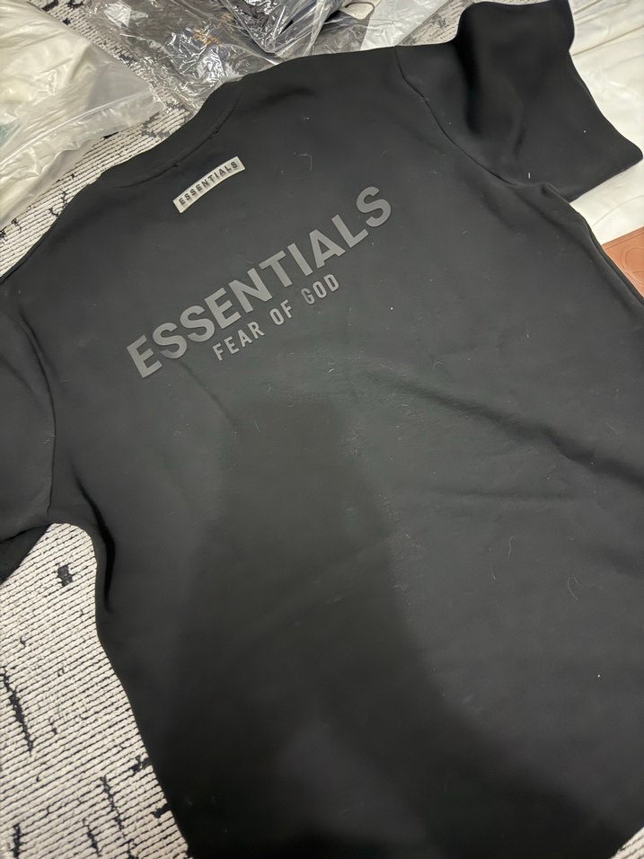 Siyah Essentials Baskılı Erkek Tişört - Görsel 2