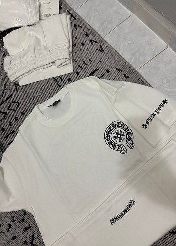CHROME HEARTS Beyaz Erkek Kısa Kollu Baskılı Tişört - Görsel 2