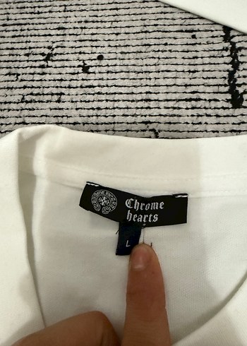 CHROME HEARTS Beyaz Erkek Kısa Kollu Baskılı Tişört - Görsel 3