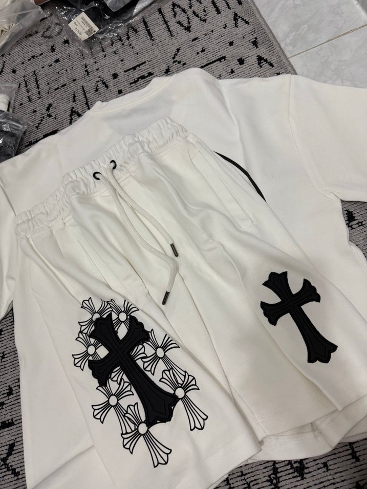 CHROME HEARTS Beyaz Erkek Kısa Kollu Baskılı Tişört - Görsel 5