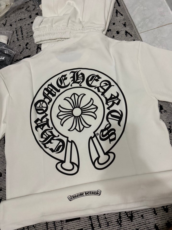 CHROME HEARTS Beyaz Erkek Kısa Kollu Baskılı Tişört - Görsel 4