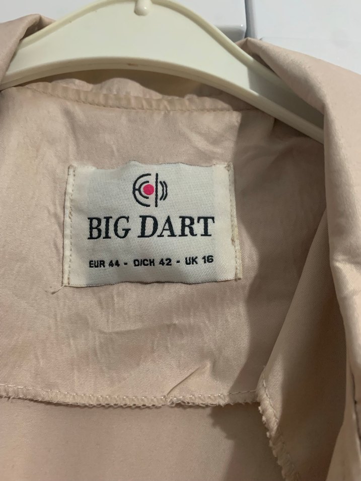 Bej Uzun Keten Kadın Trençkot - Görsel 4