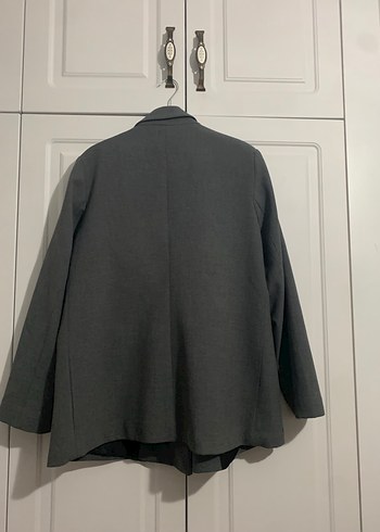 Gri Kadın Ofis Blazer Ceket - Görsel 4