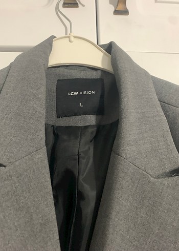 Gri Kadın Ofis Blazer Ceket - Görsel 3