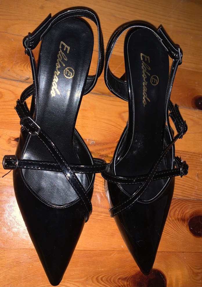 Klasik Siyah Rugan Topuklu Kadın Ayakkabı - Görsel 3