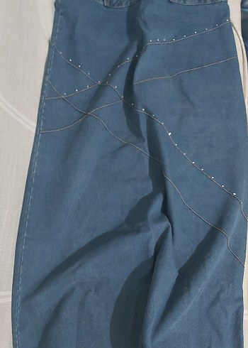 Mavi Kadın Denim Etek Drapeli