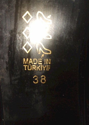 38 Beden Siyah Rugan Tokalı Kadın Topuklu Babet