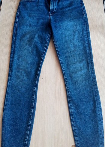 Parlak Mavi Normal Boy Kadın Denim Pantolon
