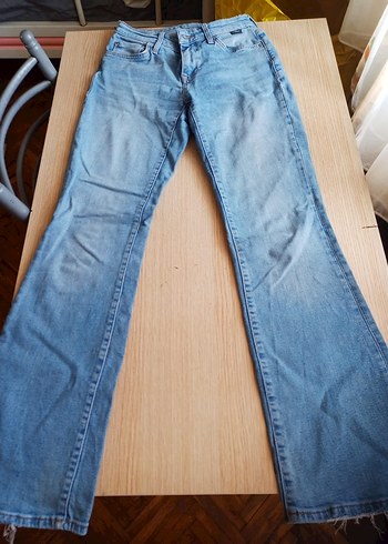 Kadın Mavi Midi Boy Regular Fit Kot Pantolon - Görsel 3