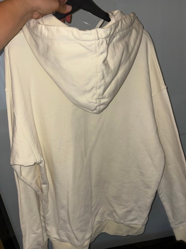 Balenciaga Beyaz bej Kapüşonlu Sweatshirt - Görsel 3