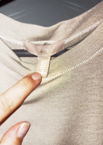 H&M H&M Bej Yüksek Yakalı Kolsuz Pamuklu likralı Atlet