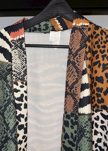 l Beden Akel Uzun Desenli Bohem Kadın Kimono hayvan animal patch