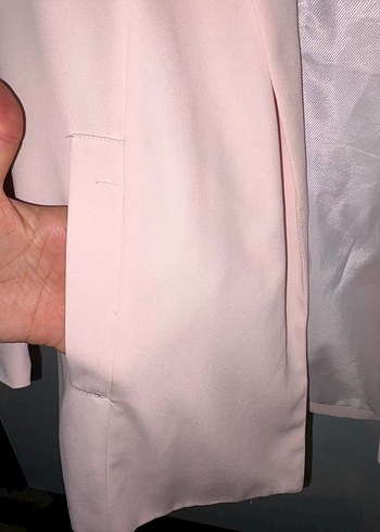Stradivarius Srradivarius Pembe Midi Kadın Blazer Ceket