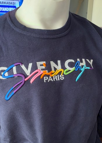 Givenchy lacivert gökkuşağı Renkli Baskılı Uzun Kollu Sweatshirt - Görsel 2