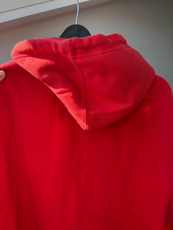 Pull and bear Kırmızı Kapüşonlu Fermuarlı Sweatshirt - Görsel 5