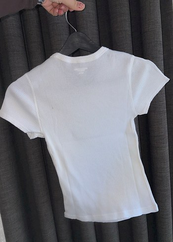 Alexander wang Beyaz Kadın Kısa Kollu Basic Tişört - Görsel 3