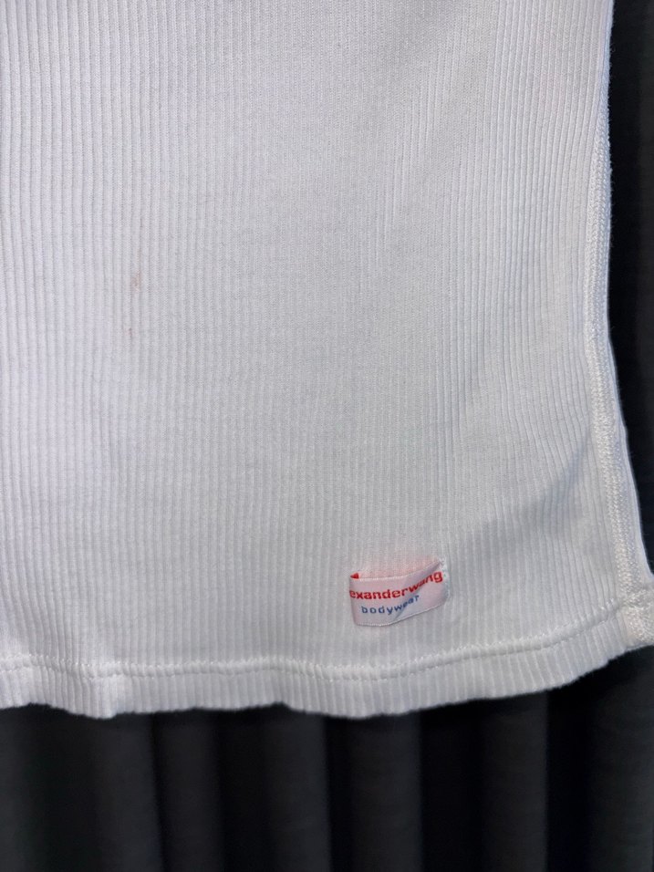 Alexander wang Beyaz Kadın Kısa Kollu Basic Tişört - Görsel 2