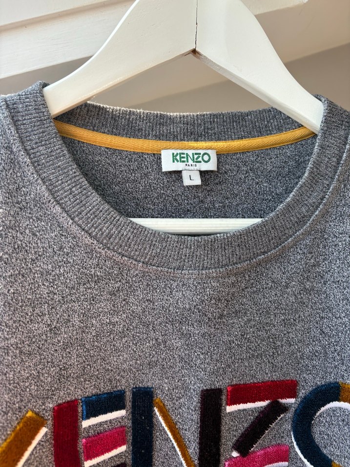 Kenzo Gri Baskılı Kadın erkek Sweatshirt - Görsel 4