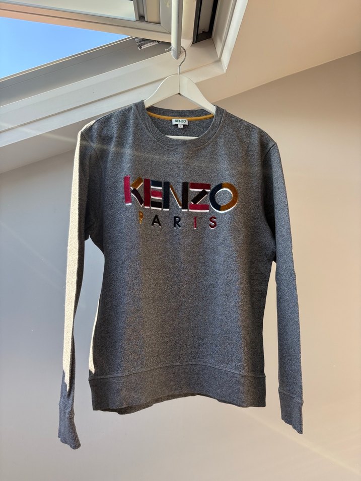 Kenzo Gri Baskılı Kadın erkek Sweatshirt - Görsel 2