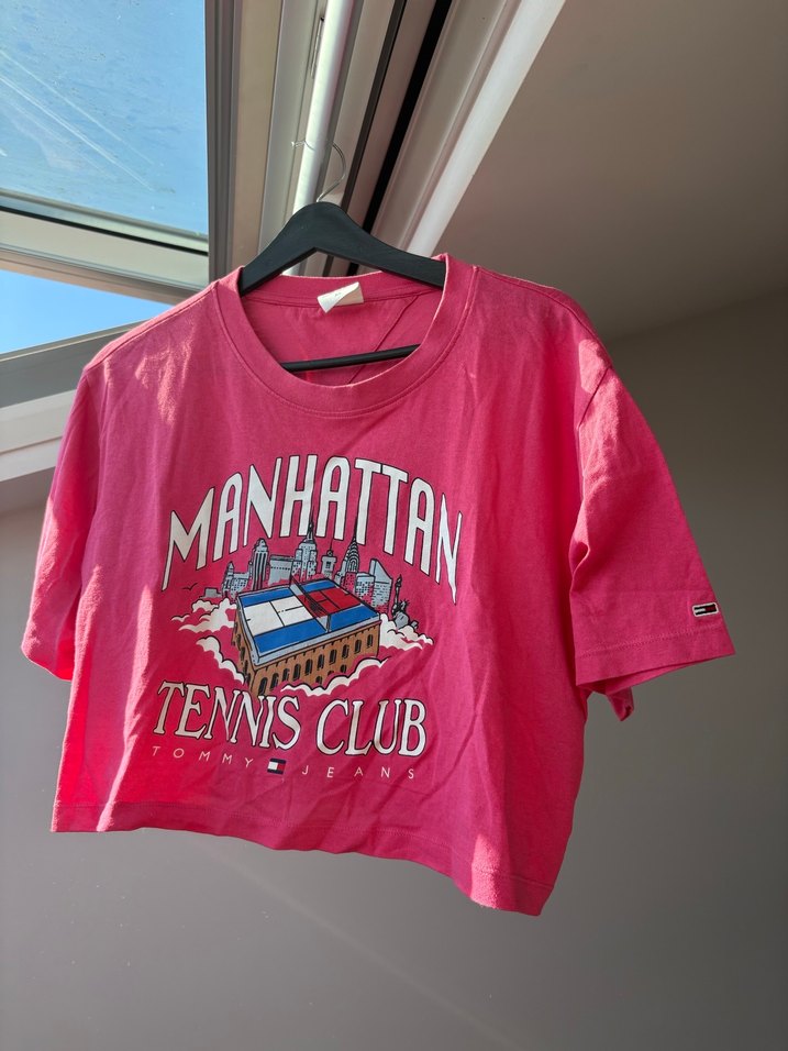 Tommy Hilfiger Pembe Baskılı Kısa Kollu Tişört - Görsel 4