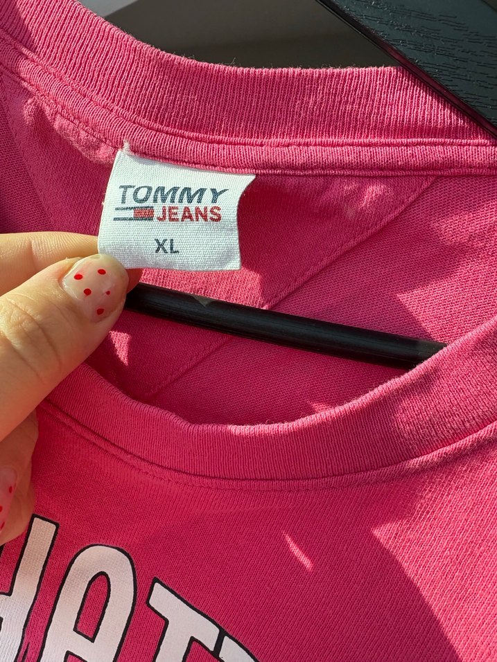 Tommy Hilfiger Pembe Baskılı Kısa Kollu Tişört - Görsel 5