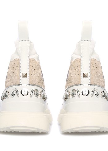 Valentino garavani beymen Beyaz Bağcıklı Modern Spor Ayakkabı - Görsel 3