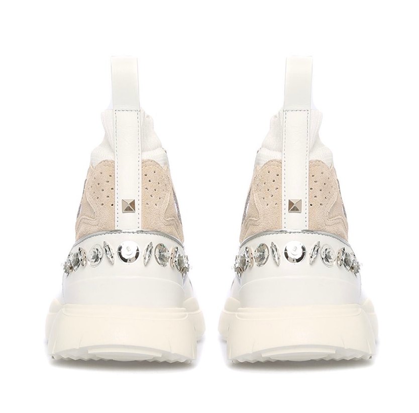 Valentino garavani beymen Beyaz Bağcıklı Modern Spor Ayakkabı - Görsel 3