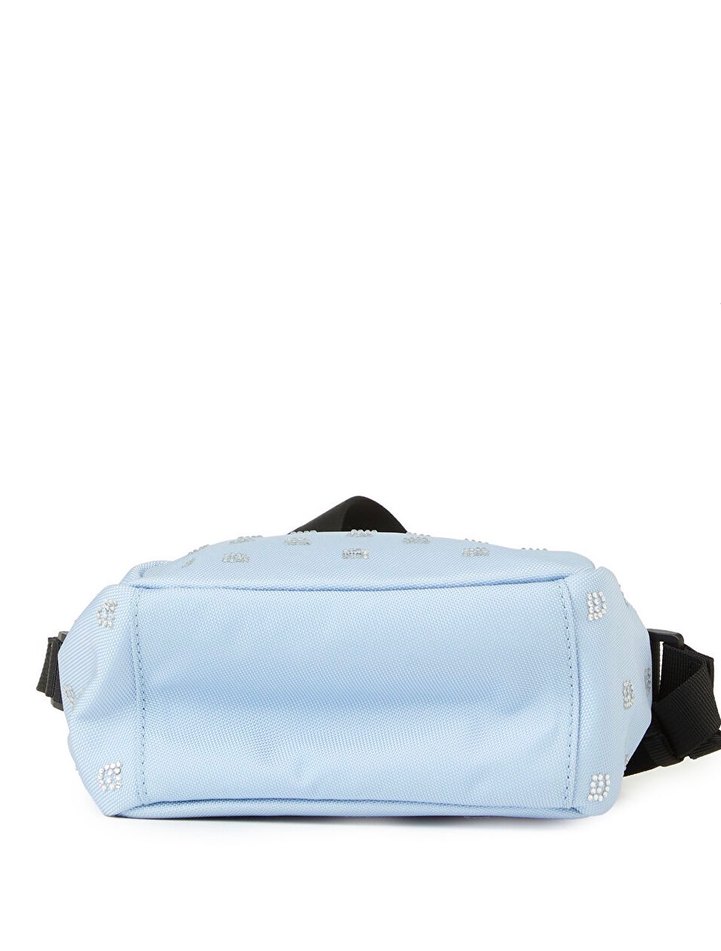 Alexander wang Mavi taşlı seyahat omuz spor Çantası - Görsel 4