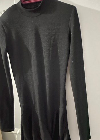Trendyol & Milla Siyah Drapeli Mini Elbise