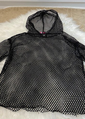 Siyah Fileli T-shirt - Görsel 2