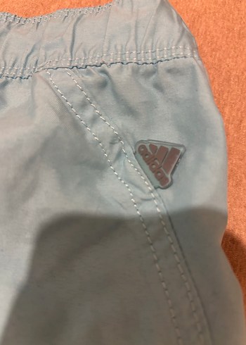 m Beden gri Renk Adidas Mavi Spor Kravat Detaylı Deniz Şortu